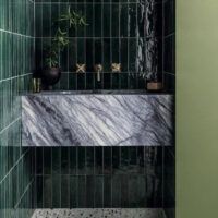 Wastafel uit marmer,maatwerk