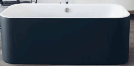 vrijstaand bad buitenzijde mat zwart - Afbeelding 2