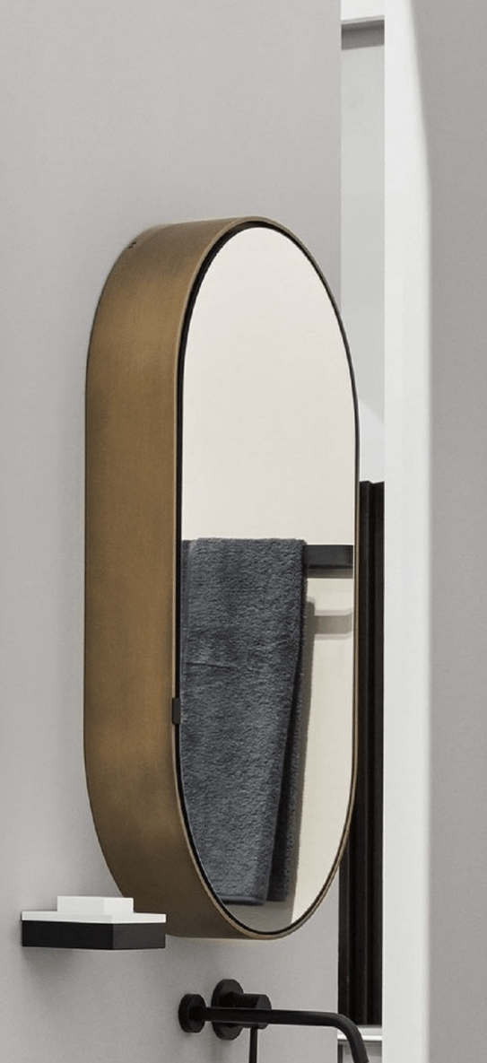 Spiegelkast brushed bronze